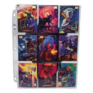 1994 Marvel Masterpieces Card Set Black Widow Blade Cable Bloodaxe Blaze Bloodha